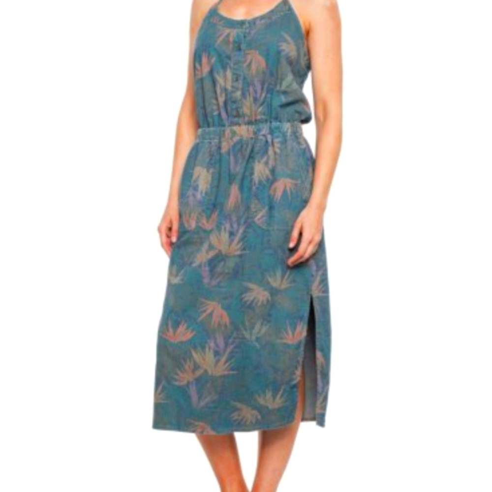 Prana sky haven dress in washed leaves size small
